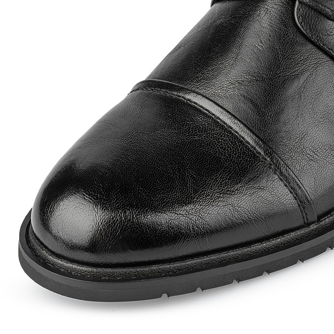 Черные мужские кожаные полуботинки «Томас Мюнц»