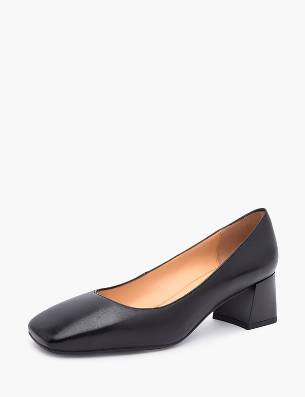 Черные женские туфли на квадратном каблуке MASCOTTE 175-3182612-3501M | ракурс 3