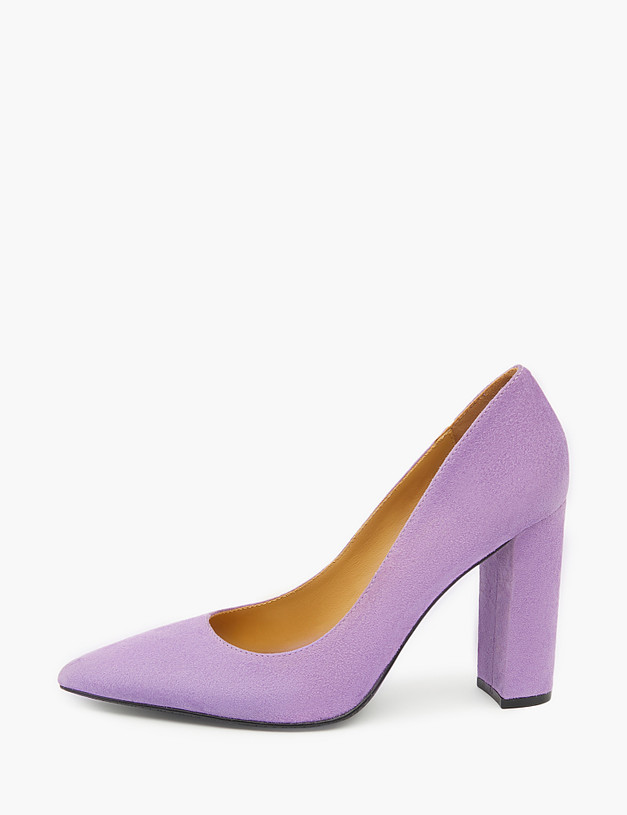 Фиолетовые женские туфли из велюра MASCOTTE 172-3183811-4626M | ракурс 2