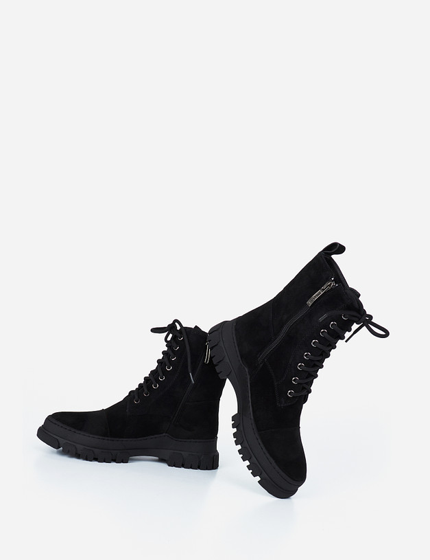Черные зимние женские ботинки MASCOTTE 233-122631-3605M | ракурс 7