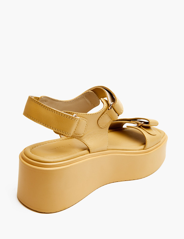 Желтые женские сандалии на платформе MASCOTTE 233-3183711-6534M | ракурс 4