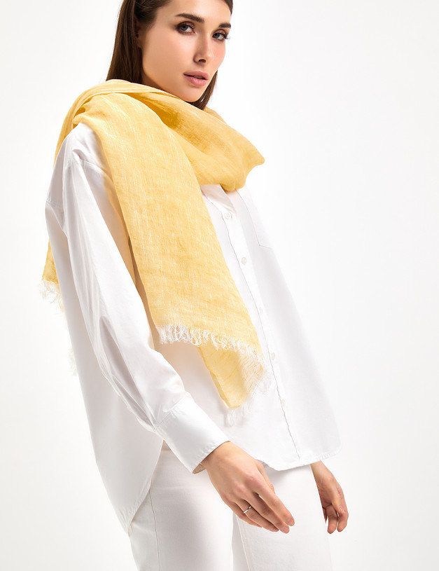 Желтый женский шарф MASCOTTE 766-3109-2718 | ракурс 1