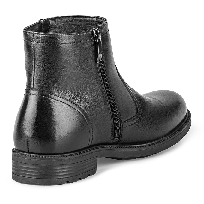 Черные кожаные мужские ботинки с молнией "Саламандер"