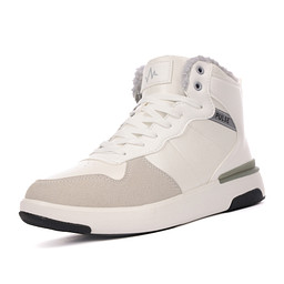 189-12MV-045SW Ботинки для активного отдыха мужские и.кожа/и.мех бел-серый, Pulse