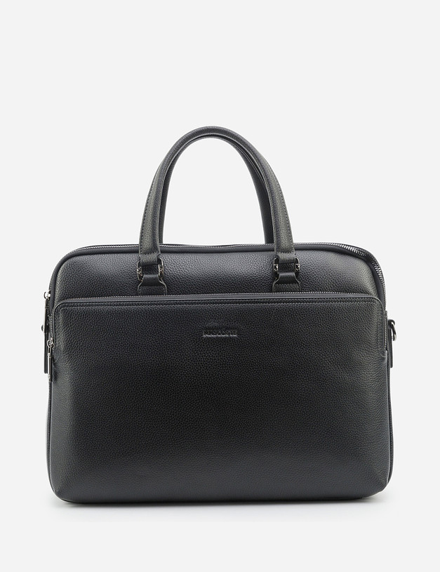 Черный мужской портфель из кожи MASCOTTE 602-0202-102 | ракурс 1