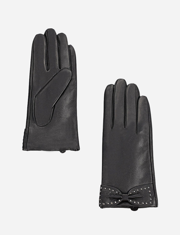 Черные женские перчатки MASCOTTE 717-1214-102 | ракурс 1