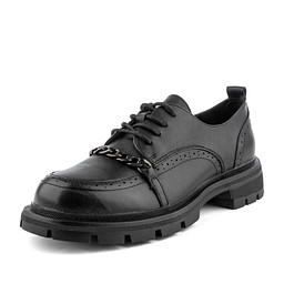 78-12WB-019KT Полуботинки женские нат.кожа/текстиль черн, Zenden