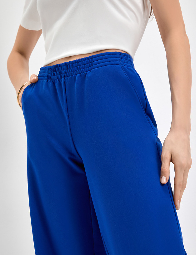Синие женские брюки с эластичным поясом MASCOTTE 790-3112-2603 | ракурс 7