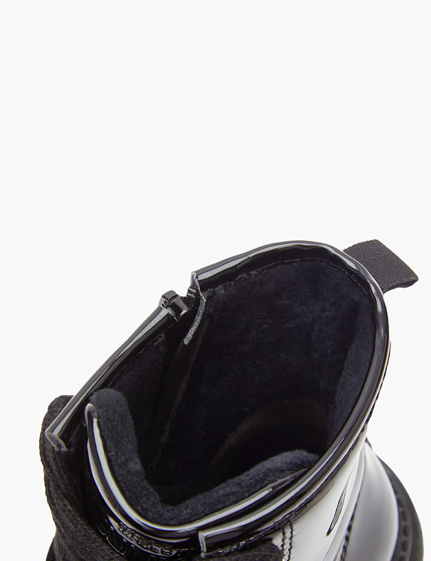 Черные лакированные ботинки для девочек MASCOTTE 18-320721-0602 | ракурс 8