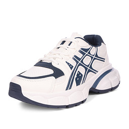 163-41WK-058TT Полуботинки для активного отдыха женские текстиль-и.кожа/текстиль бел-темн-синий, Pulse