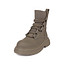 163-42WK-065SR Ботинки женские и.кожа-текстиль/ворс.ткань темн-зелен, INSTREET