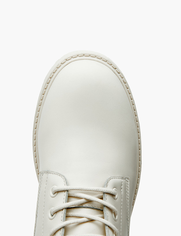 Белые женские зимние ботинки из кожи MASCOTTE 58-321831-4156M | ракурс 4