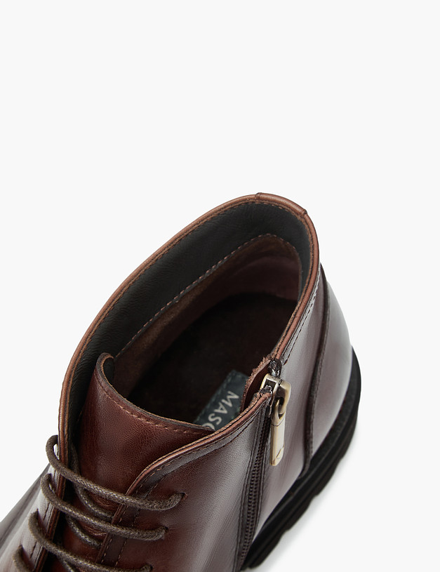 Коричневые мужские ботинки из кожи MASCOTTE 175-322524-0109 | ракурс 6
