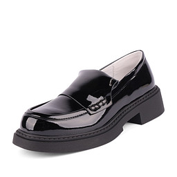 120-42GO-026DK Туфли девичьи и.лак/нат.кожа черн, ZENDEN first