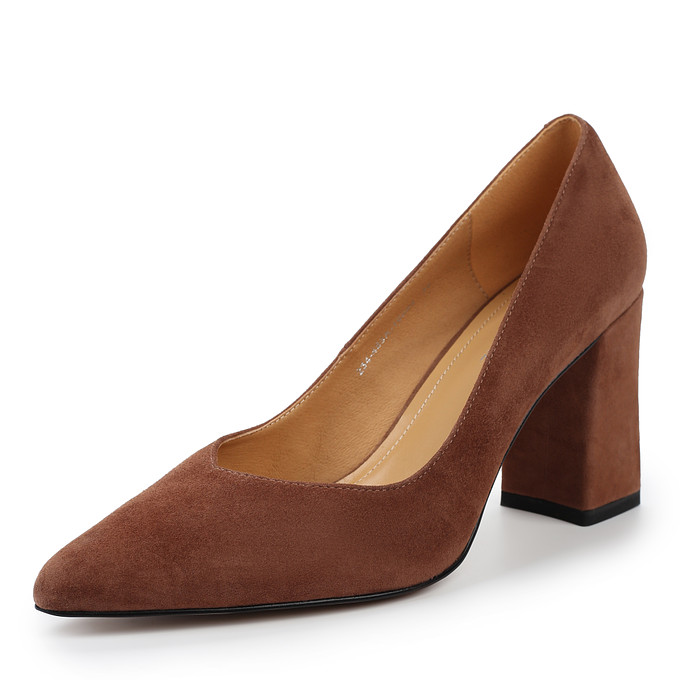 Женские коричневые туфли на устойчивом каблуке "Томас Мюнц"