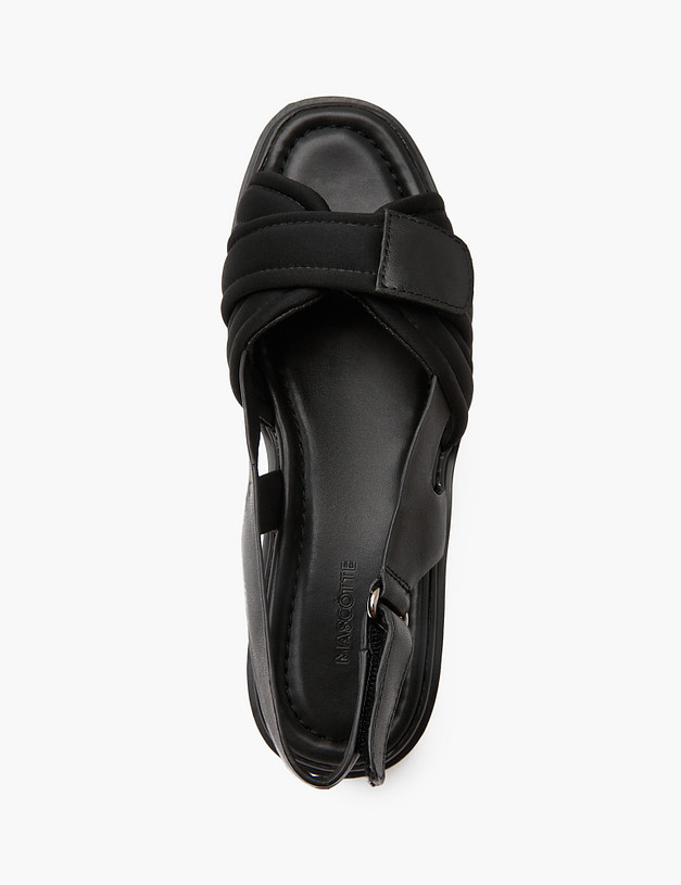 Черные женские сандалии на платформе MASCOTTE 233-3183715-2402 | ракурс 4