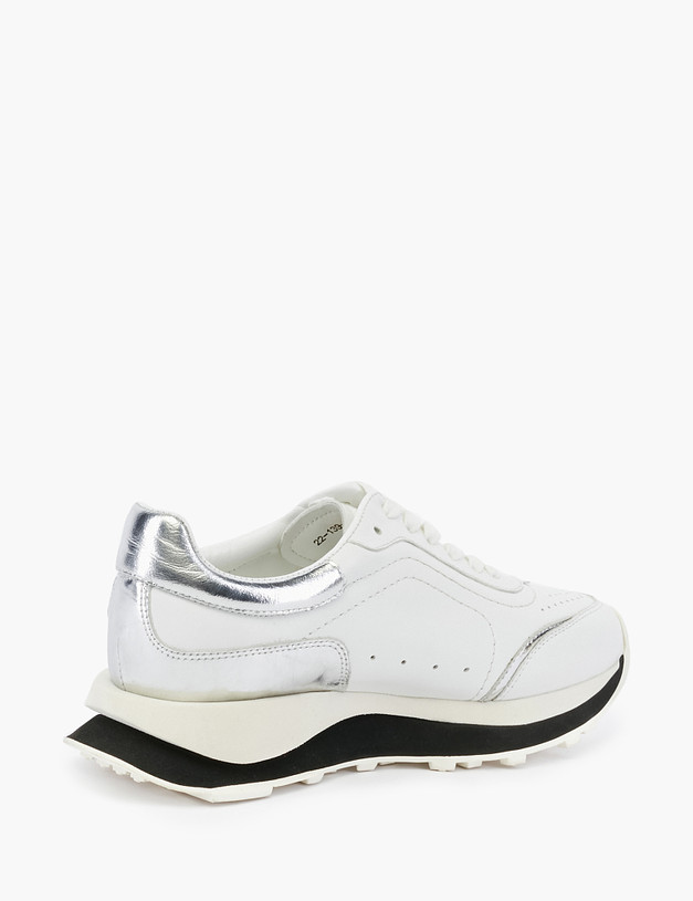 Белые кроссовки с черными вставками MASCOTTE 22-211211-0501 | ракурс 3