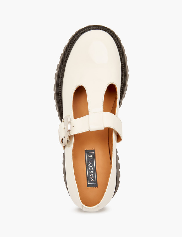 Белые женские туфли Мэри Джейн MASCOTTE 234-123516-3778M | ракурс 4