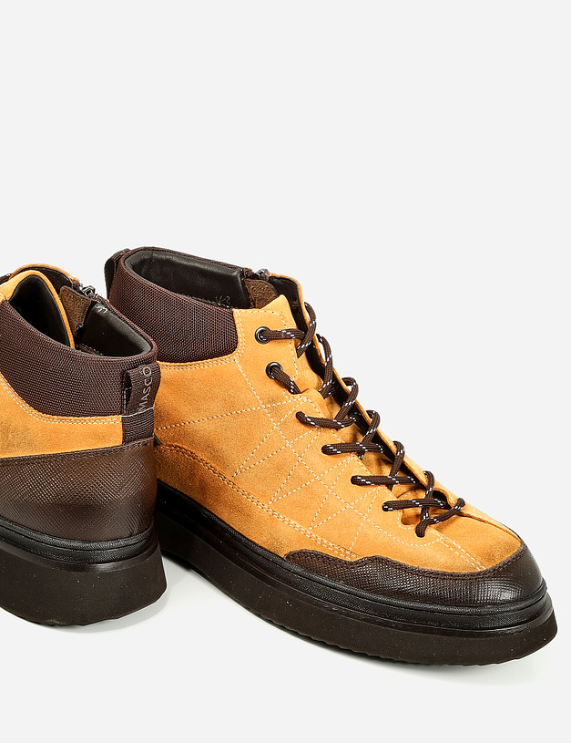 Желтые мужские ботинки с контрастными вставками MASCOTTE 22-1210622-0218 | ракурс 7