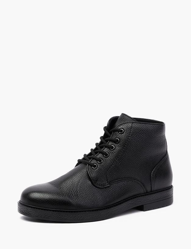 Черные мужские ботинки из натуральной кожи MASCOTTE 128-223231-0102 | ракурс 2
