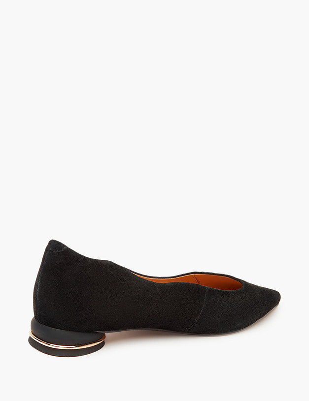 Черные женские туфли из велюра MASCOTTE 233-313311-3605M | ракурс 4