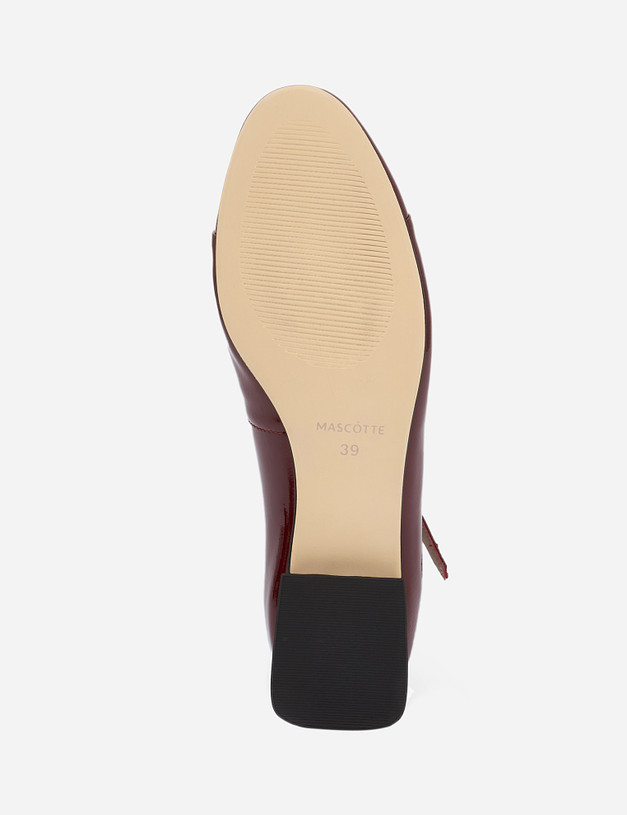 Бордовые женские туфли с ремешком MASCOTTE 126-120211-0705 | ракурс 6