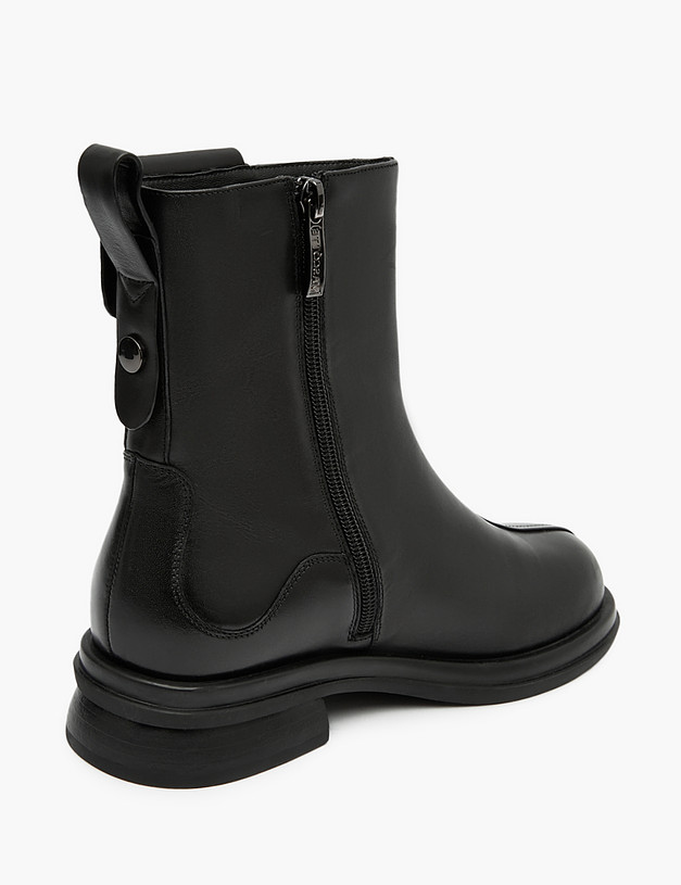 Черные кожаные женские ботинки MASCOTTE 58-323221-0102 | ракурс 4