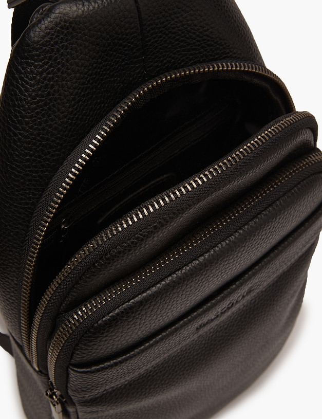 Черная мужская сумка-слинг MASCOTTE 602-3204-102 | ракурс 5