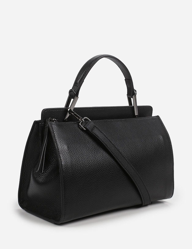 Черная женская сумка топхэндл MASCOTTE 660-0219-102 | ракурс 3