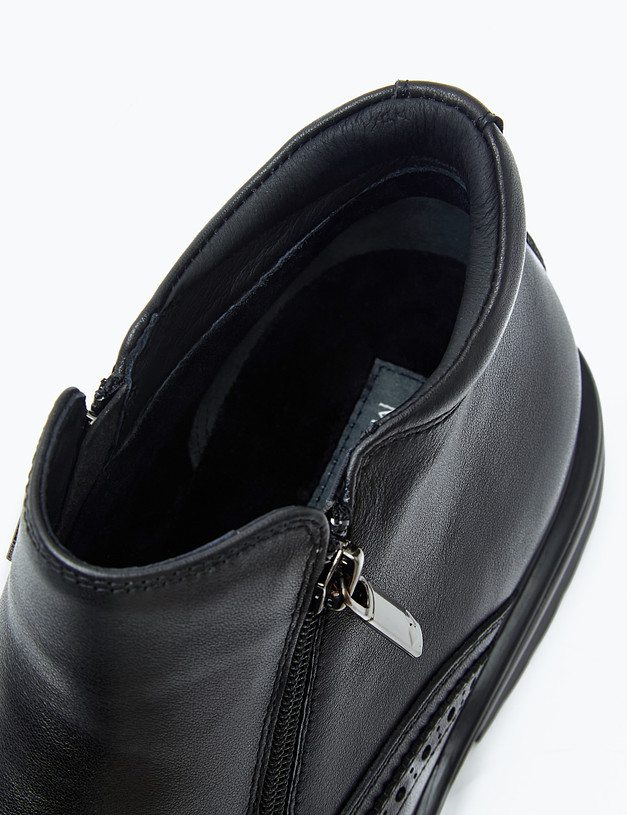 Черные мужские ботинки из натуральной кожи MASCOTTE 128-322223-0102 | ракурс 6