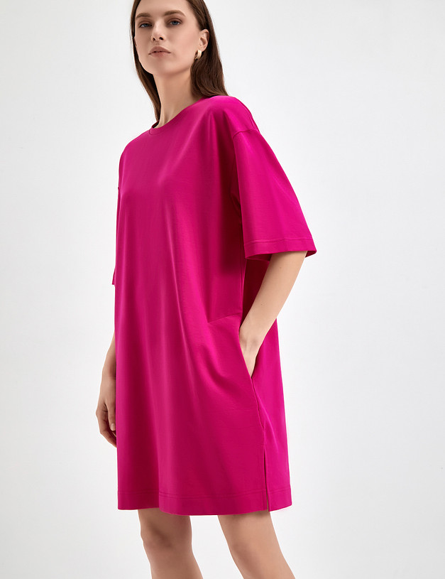 Платье-футболка цвета фуксии MASCOTTE 790-3110-2684 | ракурс 5