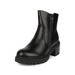 199-22WB-125SW Ботинки женские и.кожа/и.мех черн, INSTREET