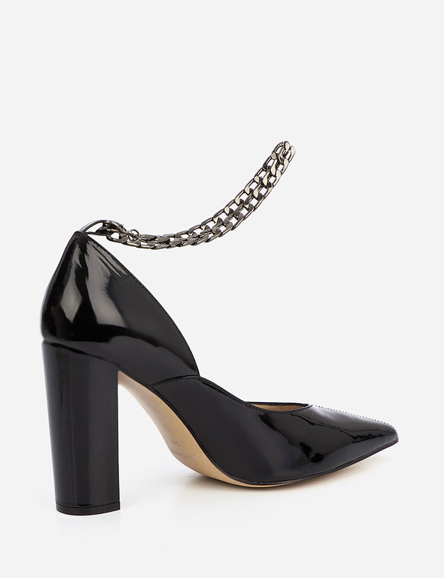 Черные женские туфли с цепочкой MASCOTTE 09-1202418-3701M | ракурс 4