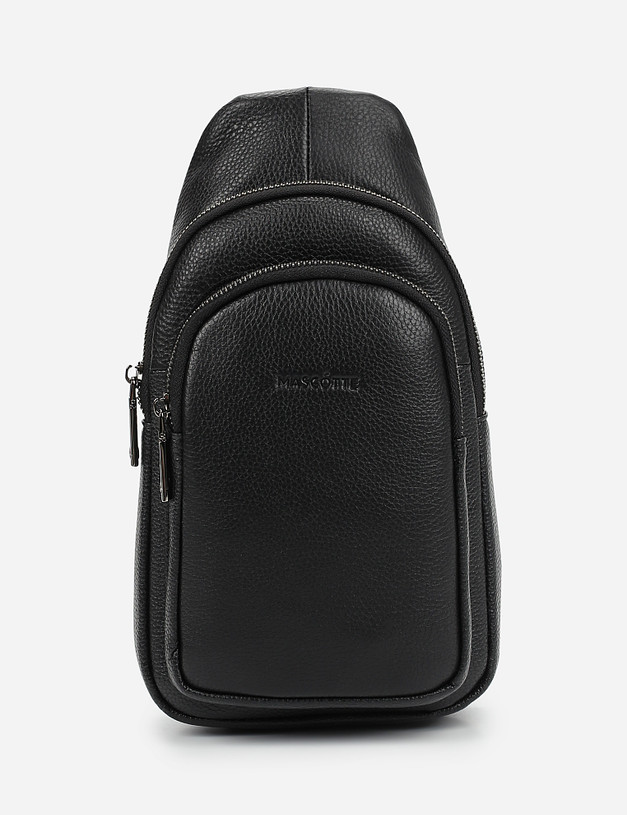 Черная мужская сумка-слинг MASCOTTE 604-1101-102 | ракурс 2
