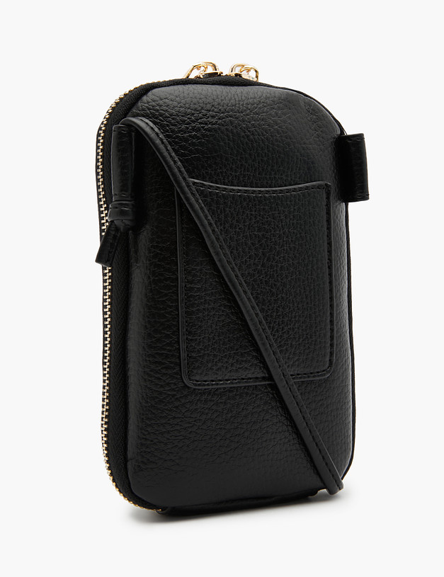Черная женская сумка для мобильного MASCOTTE 610-3101-602 | ракурс 3