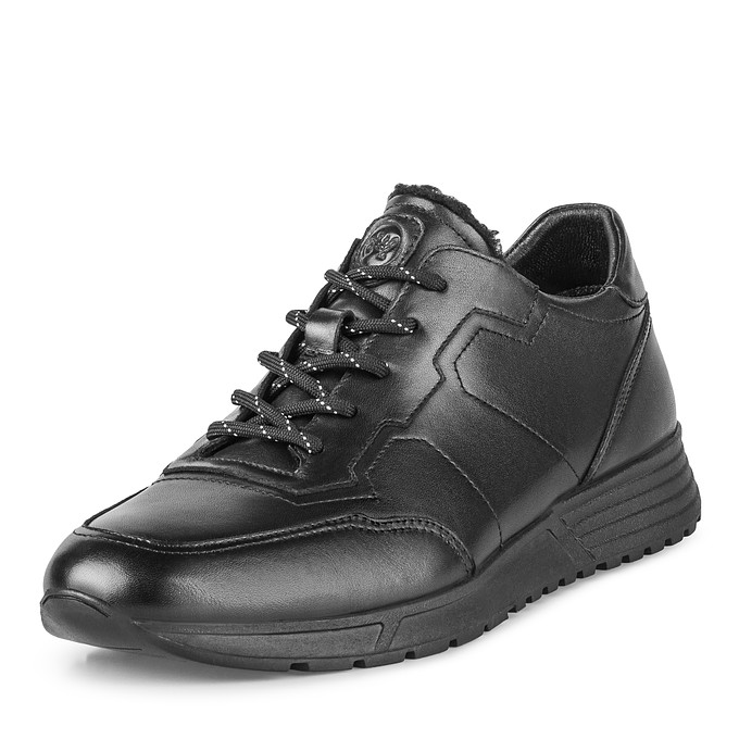 Черные кожаные мужские кроссовки "Саламандер"