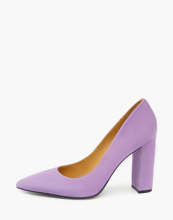 Фиолетовые женские туфли из велюра