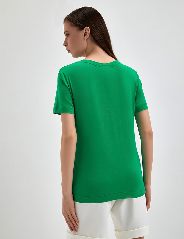 Зеленая женская футболка MASCOTTE 790-3114-2604 | ракурс 7