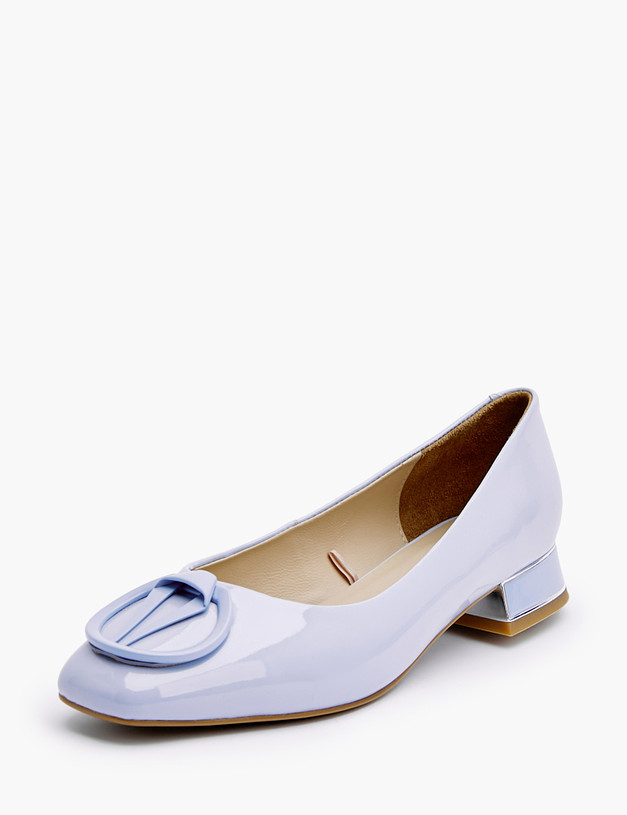 Голубые лакированные женские туфли MASCOTTE 126-210511-3715M | ракурс 2