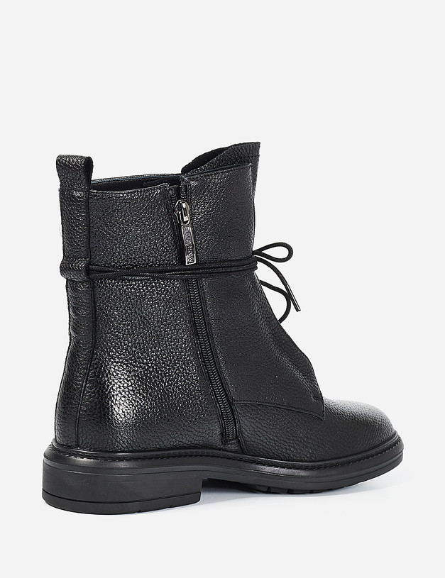 Черные кожаные женские ботинки MASCOTTE 100-022721-0102 | ракурс 3