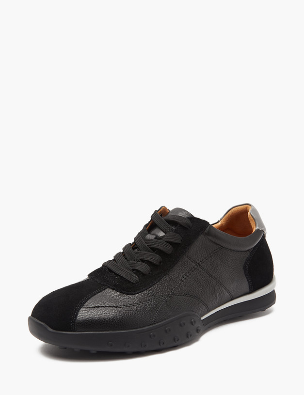 Черные мужские кроссовки с велюровыми вставками  MASCOTTE 22-4192111-0102 | ракурс 2