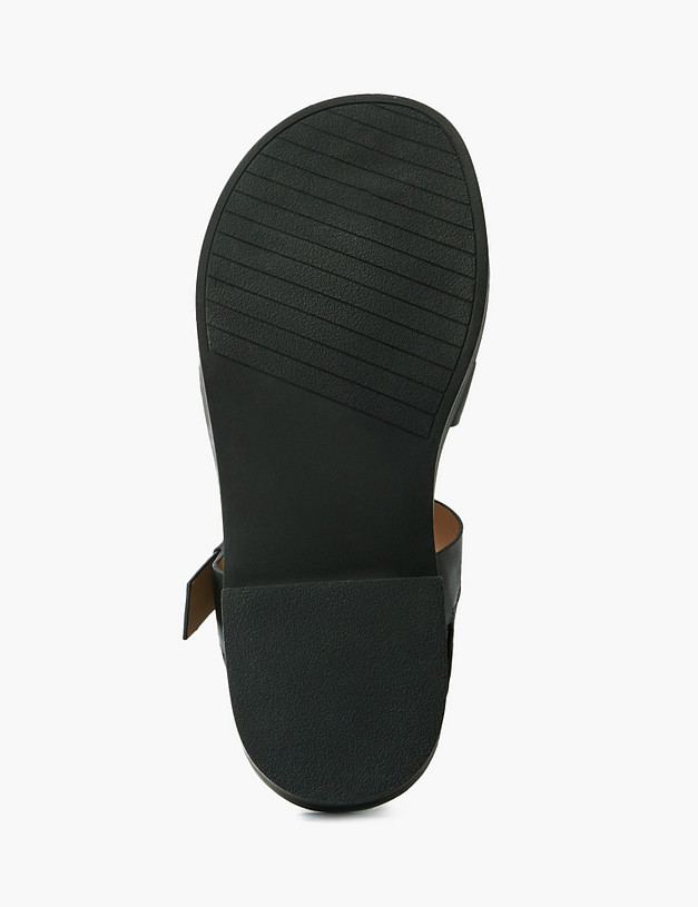Черные кожаные женские сандалии MASCOTTE 233-3181911-7100M | ракурс 5