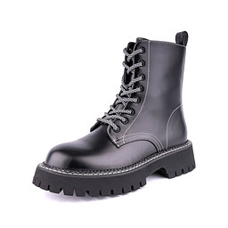 77-32WA-785SR Ботинки женские и.кожа/ворс.ткань черн, INSTREET