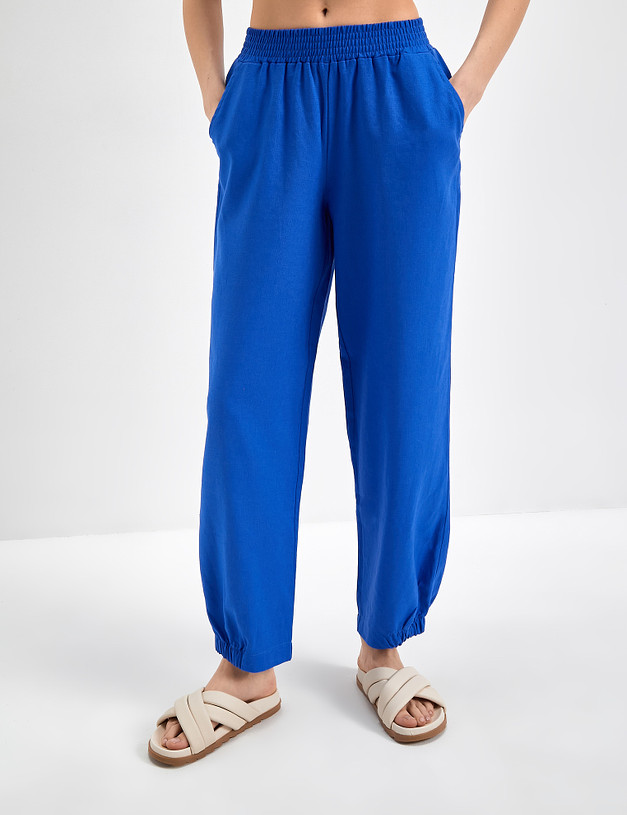 Синие женские брюки-джоггеры MASCOTTE 790-3118-2703 | ракурс 4