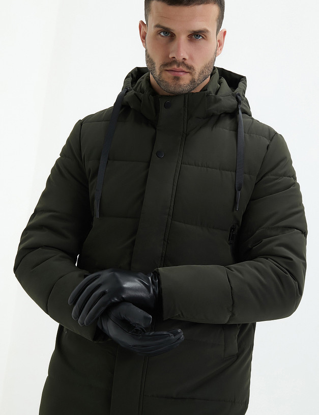 Черные кожаные мужские перчатки MASCOTTE 709-0202-102 | ракурс 1