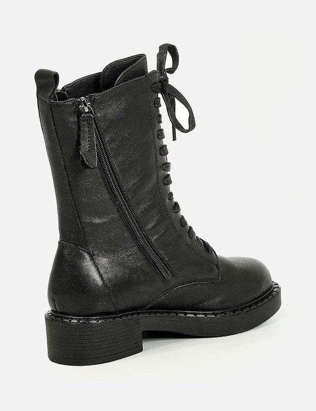 Черные женские ботинки на двойной молнии MASCOTTE 234-123332-0102 | ракурс 4