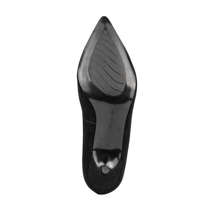 Черные женские туфли-лодочки с острым мыском на тонком каблуке высотой 65 мм «Томас Мюнц»