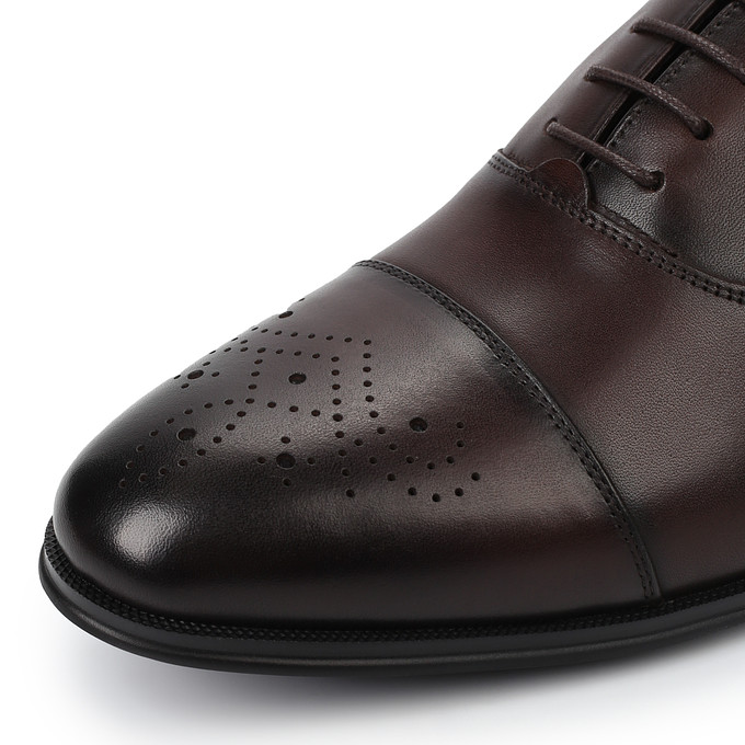 Коричневые кожаные мужские туфли в стиле брогов «Томас Мюнц»