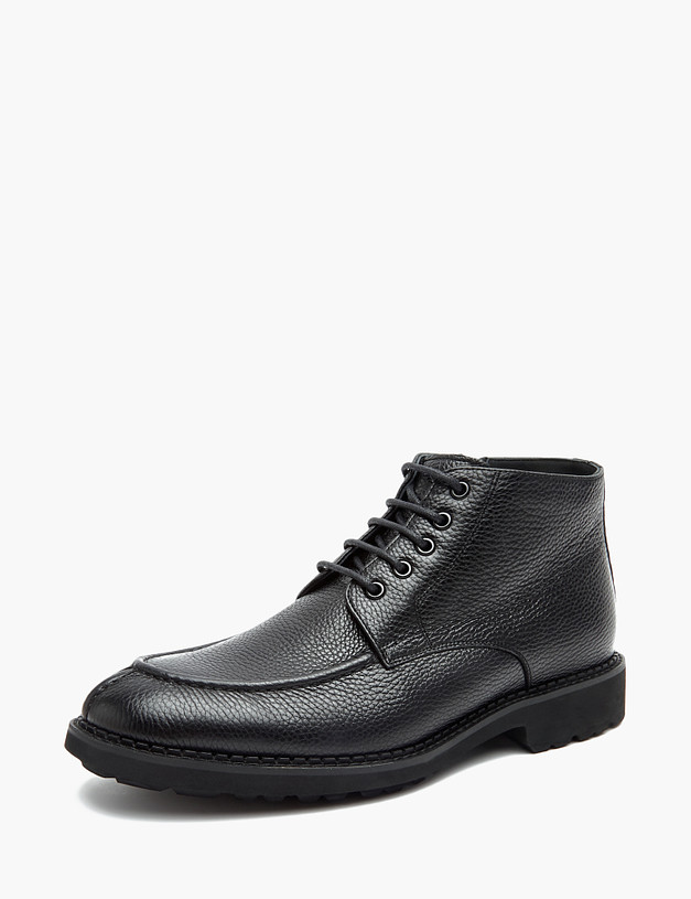 Черные кожаные мужские ботинки MASCOTTE 128-3221526-0102 | ракурс 2