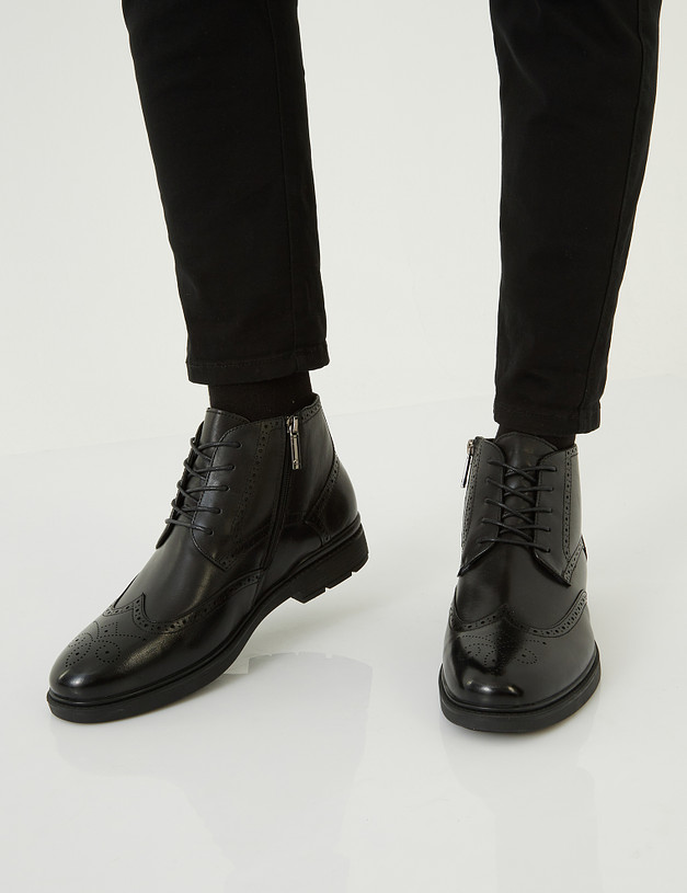 Черные мужские ботинки MASCOTTE 104-1215134-3128M | ракурс 1